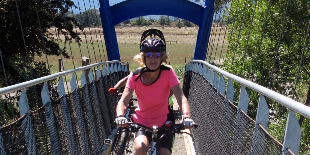 Crossing Waimea Bridge5 Nelson Cycle Hire and Tours
